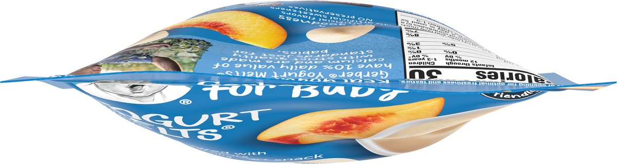 slide 6 of 9, Gerber Yogurt Melts Freeze-Dried Yogurt & Fruit Snacks Peach, 1 oz