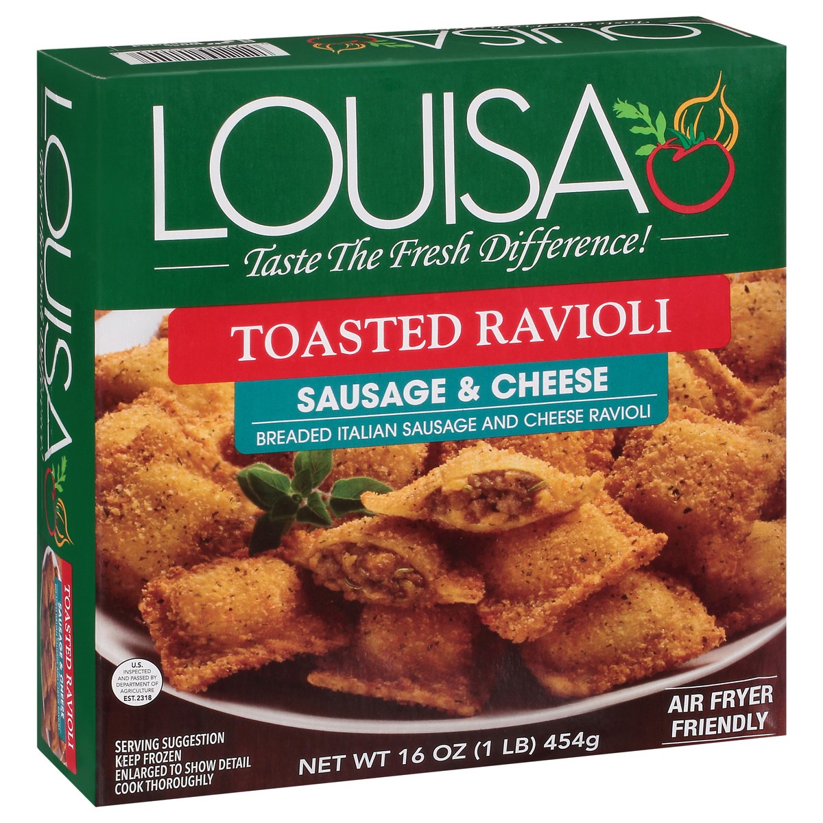 slide 2 of 9, Louisa Sausage & Cheese Toasted Ravioli 16 oz Box, 16 oz