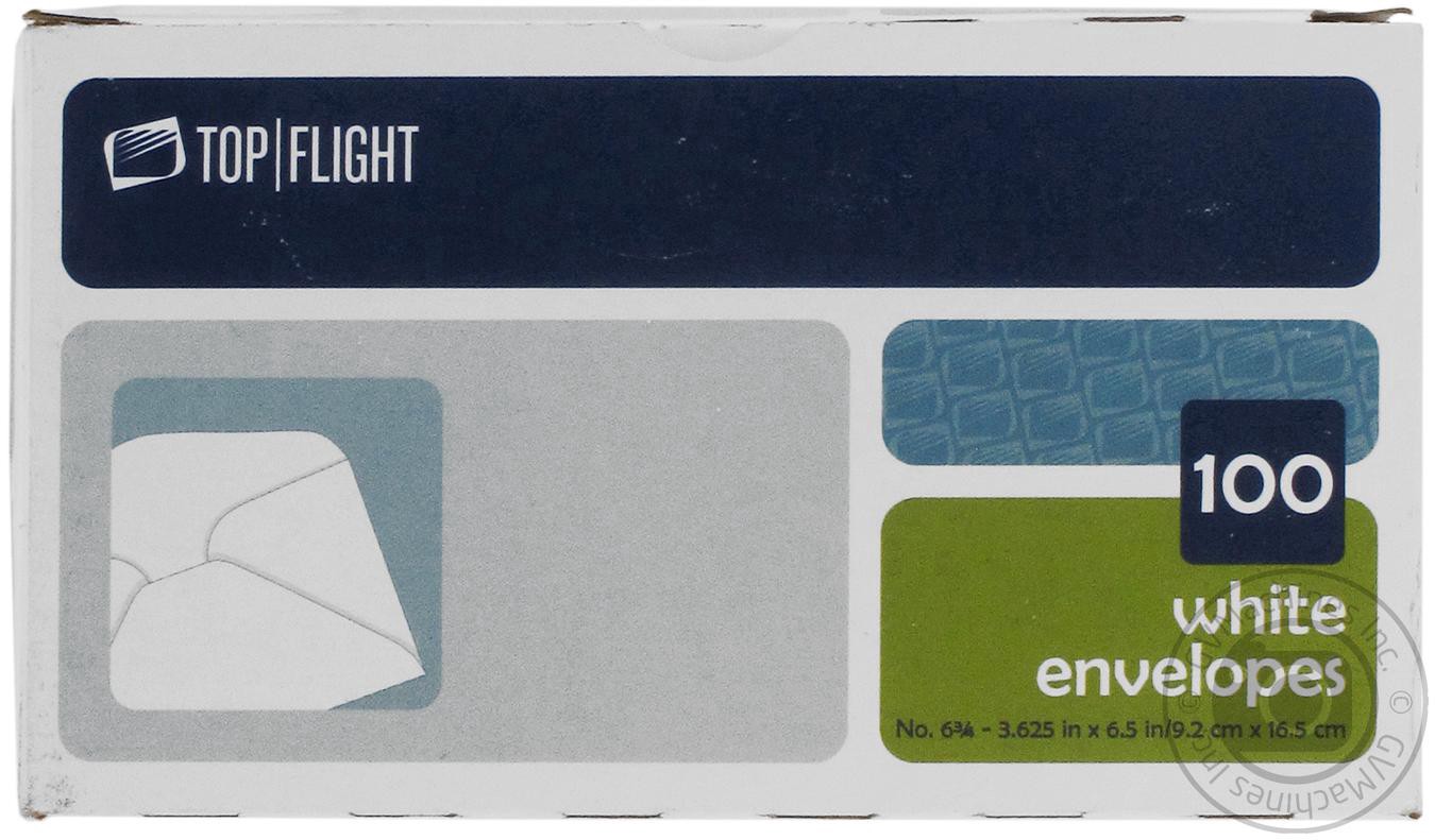 slide 1 of 3, Top Flight Envelopes 100 ea, 100 ct