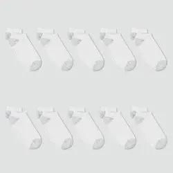 Hanes Women's 10pk Cushioned No Show Socks - White 5-9