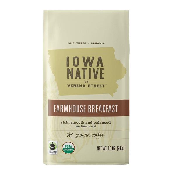 slide 1 of 1, Verena Street Coffee Verena Street Iowa Native Farmhouse Breakfast Ground Coffee - 10 oz, 10 oz