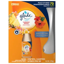 Glade Large Automatic Spray, Hawaiian Breeze, Starter Pack, Holder + Refill, 6.2 oz