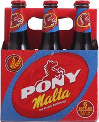 Pony Malta Non-Alcoholic Malt Beverage - 6 ct