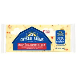 Crystal Farms Jalapeno & Habanero Jack Cheese Block, 7 oz