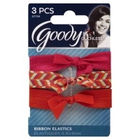 slide 1 of 1, Goody Elastics Ouchless Ribbon Elastics Tieback Bow Citrus Brights, 3 ct