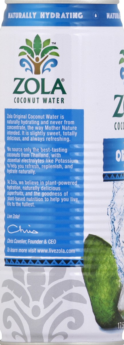 slide 3 of 4, Zola Original Coconut Water 17.5 fl oz, 17.5 fl oz