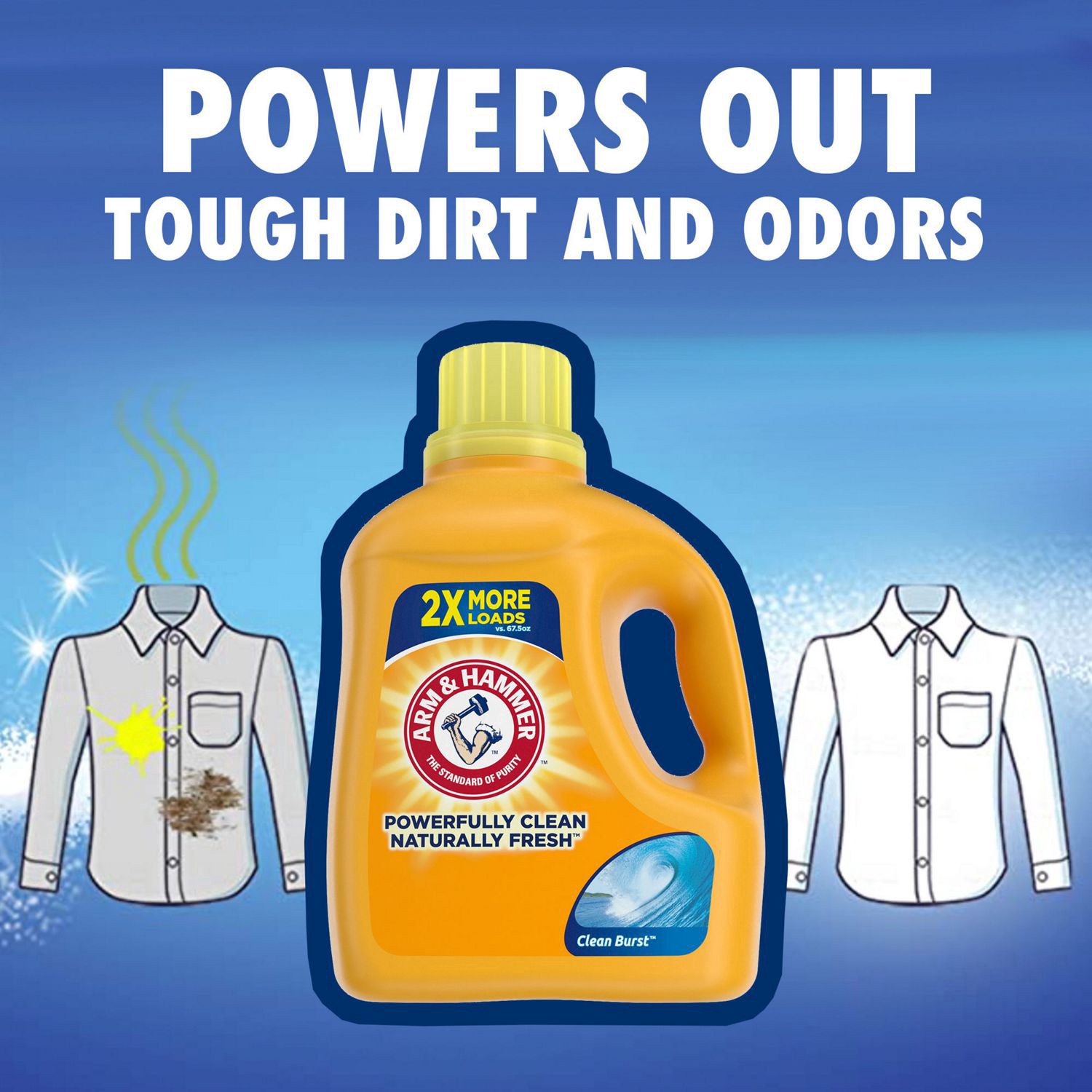 slide 4 of 6, ARM & HAMMER Clean Burst, 110 Loads Liquid Laundry Detergent, 110 fl oz, 110 fl oz