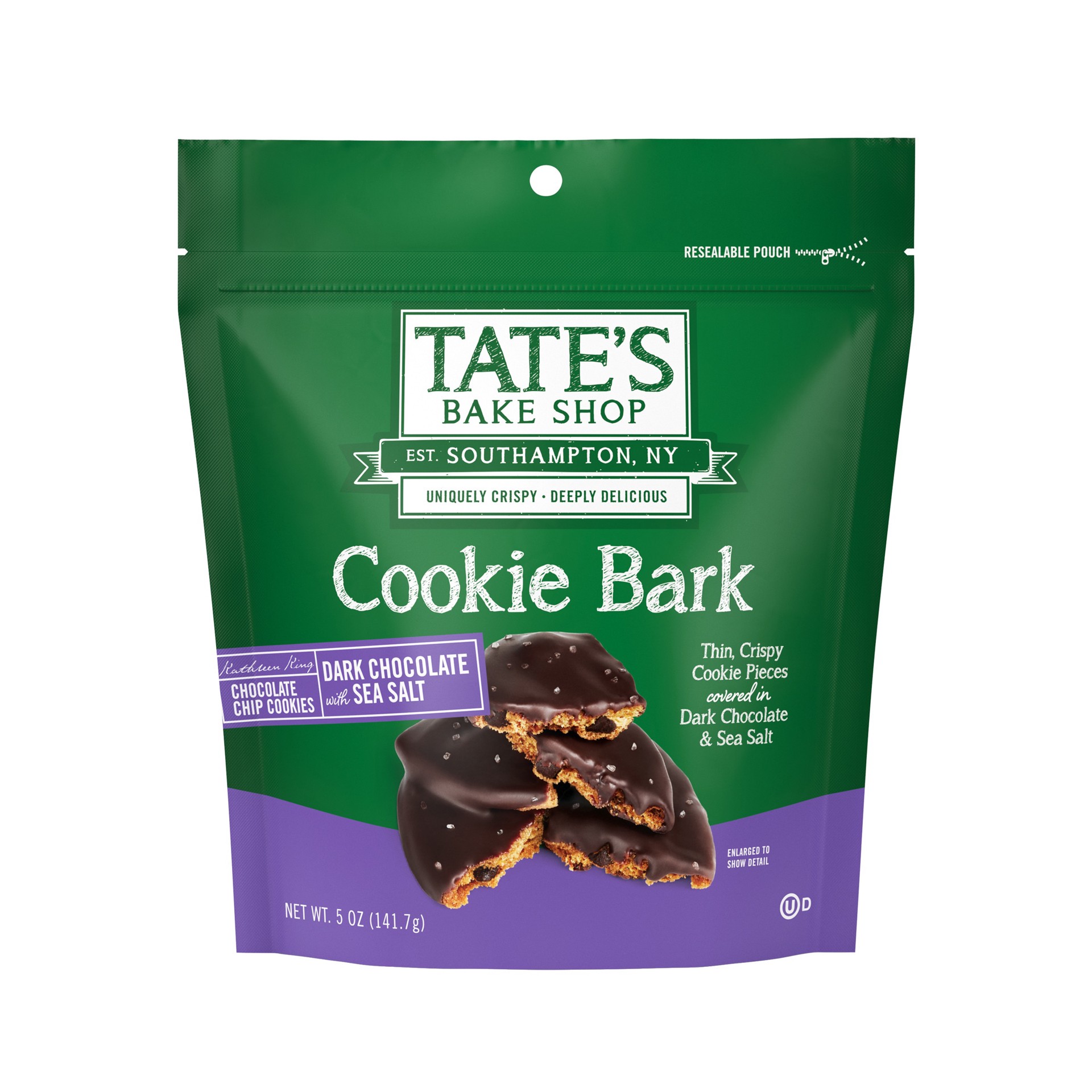 slide 1 of 1, Tate's Bake Shop Cookie Bark, Chocolate Chip Cookies with Dark Chocolate and Sea Salt, 5 oz, 5.01 oz