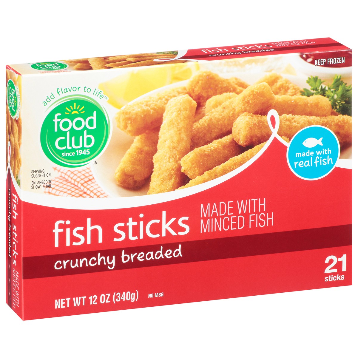 slide 6 of 9, Food Club Crunchy Breaded Fish Sticks 21 ea, 21 ct