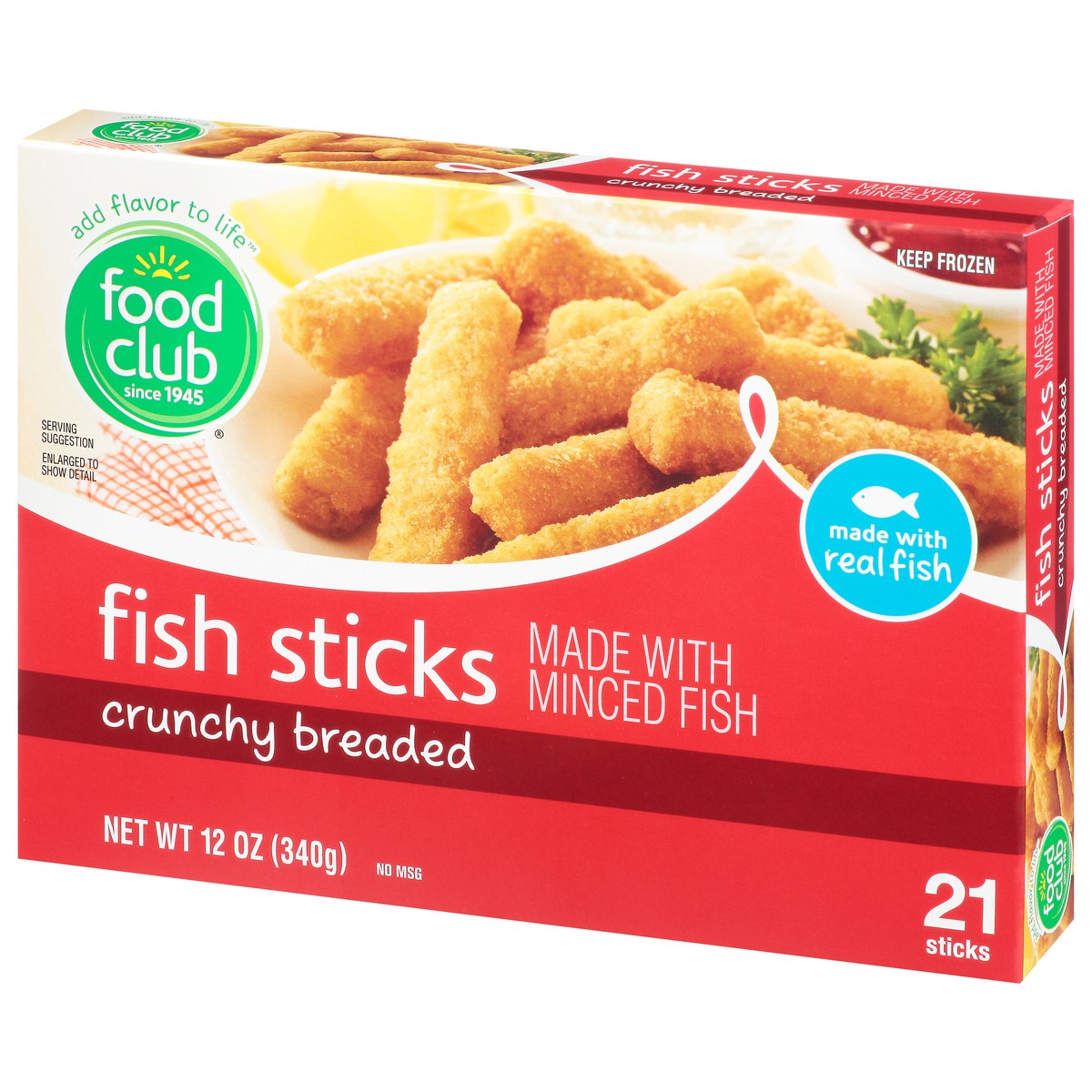 slide 7 of 9, Food Club Crunchy Breaded Fish Sticks 21 ea, 21 ct