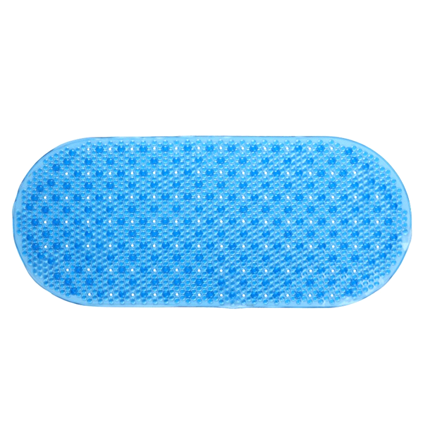 slide 1 of 1, Slip X Bubble Bath Mat, Blue, 15 in x 35 in