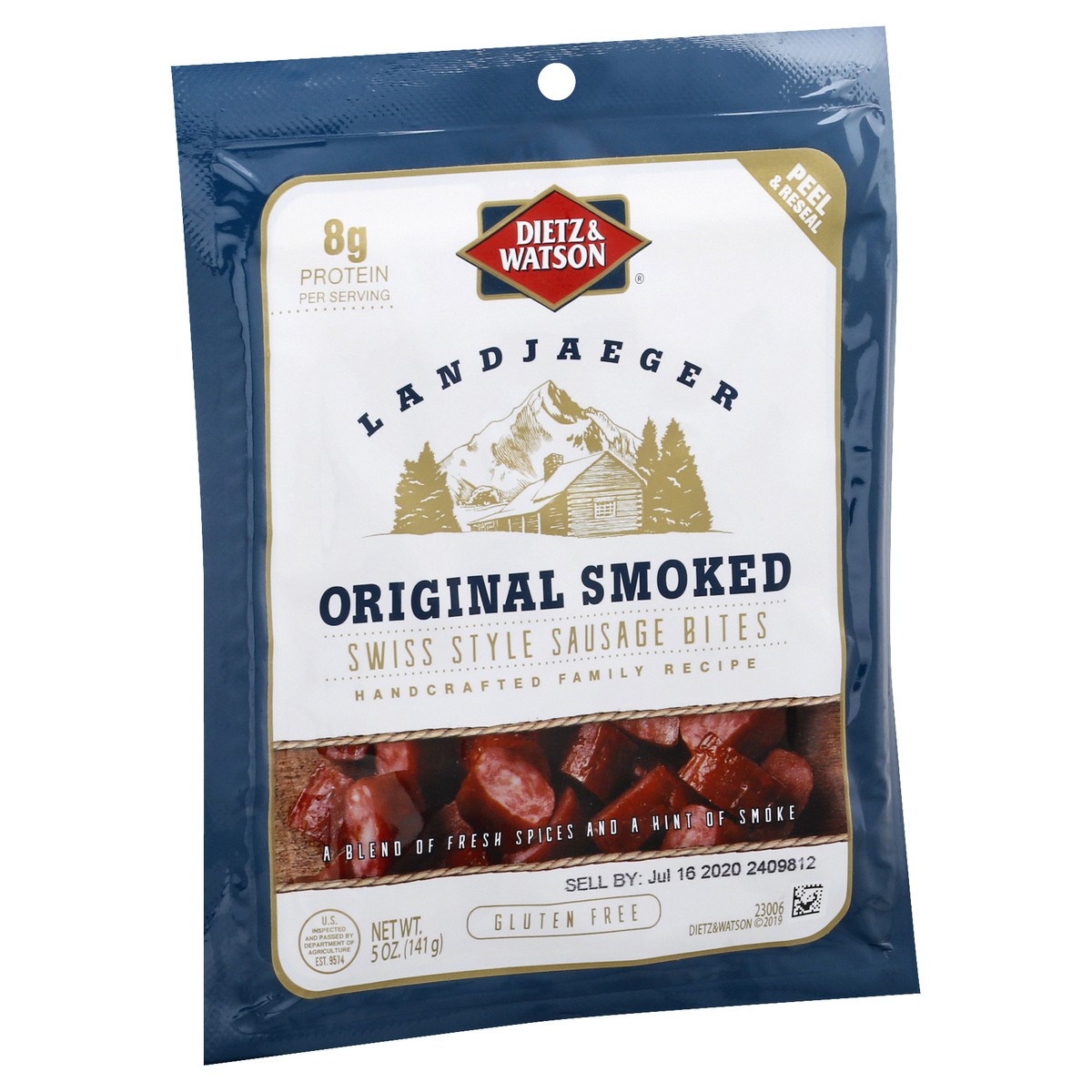 slide 9 of 9, Dietz & Watson Original Smoked Swiss Sausage Landjaeger Bites, 5 oz