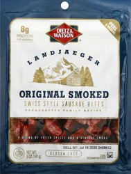 Dietz & Watson Original Smoked Swiss Sausage Landjaeger Bites