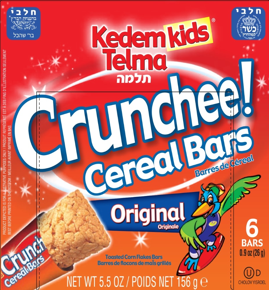 slide 1 of 1, Kedem Kids Original Crunchee Cereal Bars, 6 ct; 0.9 oz