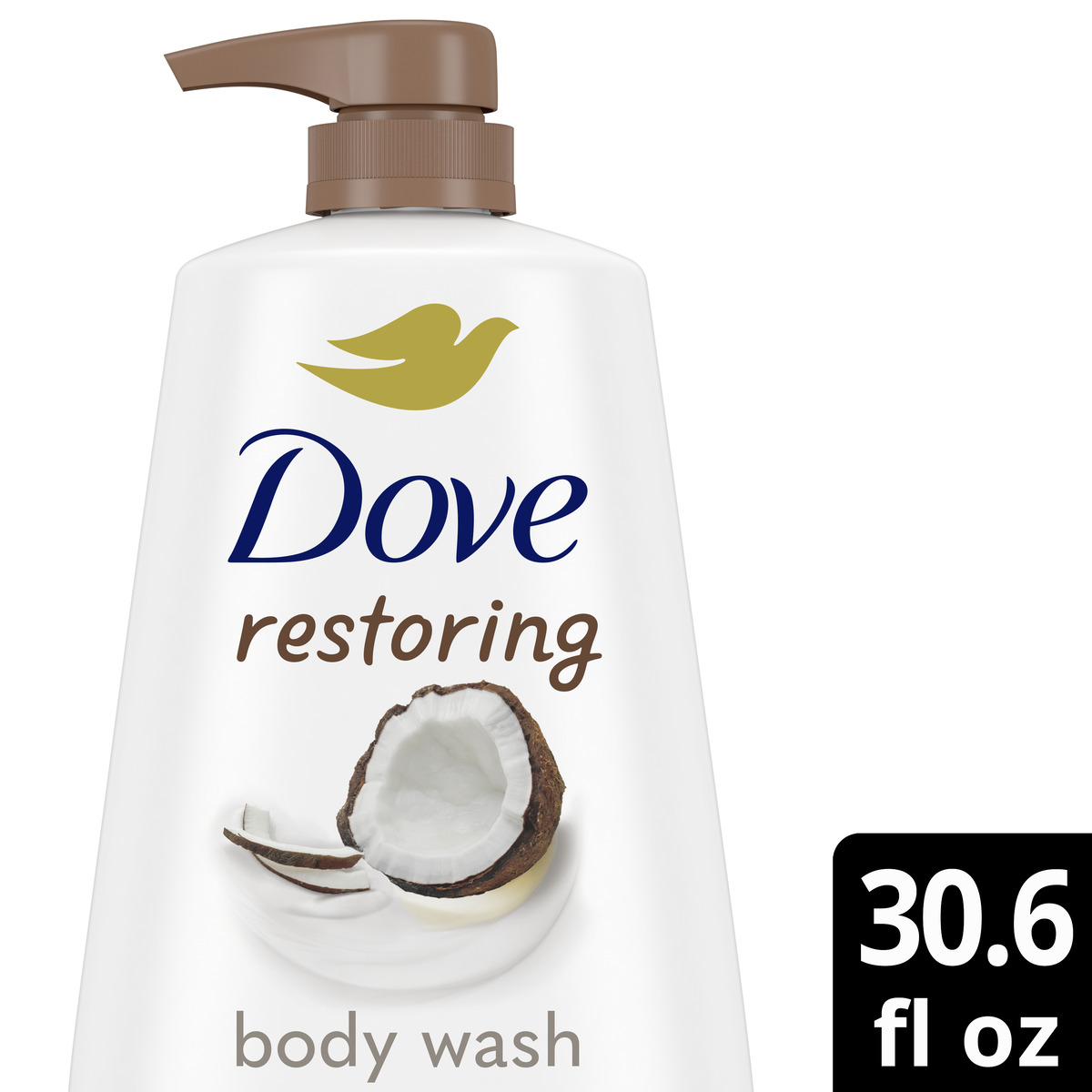 slide 1 of 73, Dove Restoring Body Wash Coconut Butter And Cocoa Butter, 34 oz, 34 oz