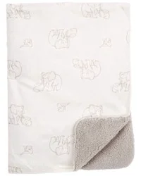 Carter's Baby Elephant Plush Blanket White/Grey OSZ