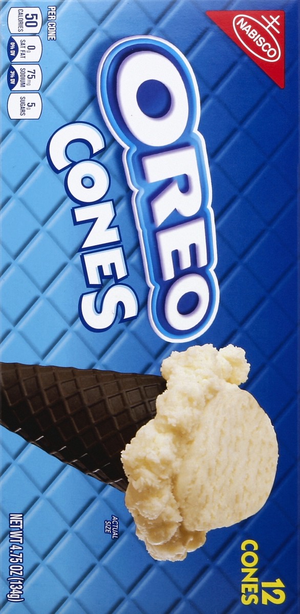 slide 2 of 5, Oreo Chocolate Ice Cream Cones, 4.8 oz