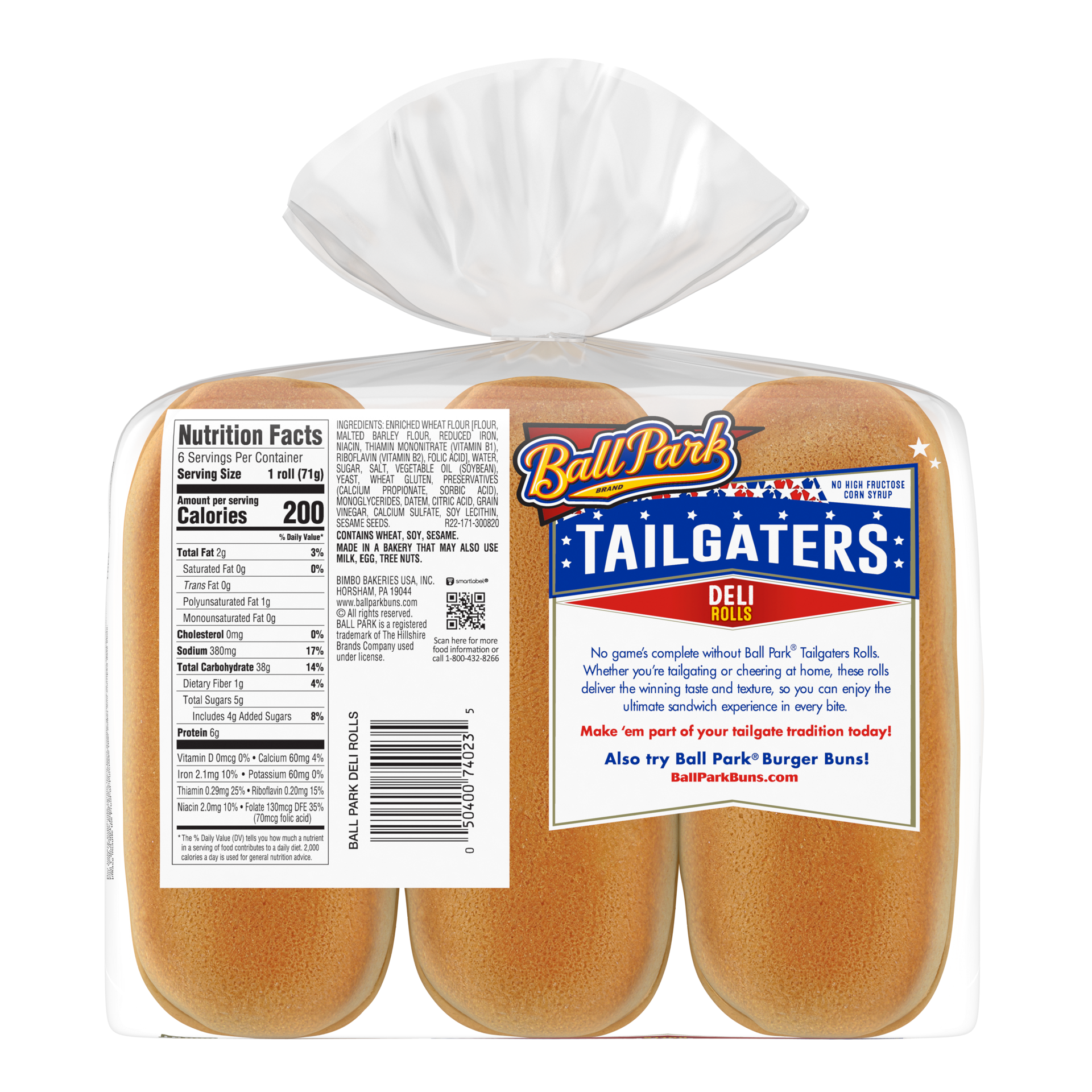 slide 4 of 5, Ball Park Tailgaters Deli Rolls, 15 oz