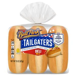 Ball Park Tailgaters Deli Rolls, 6 count, 15 oz
