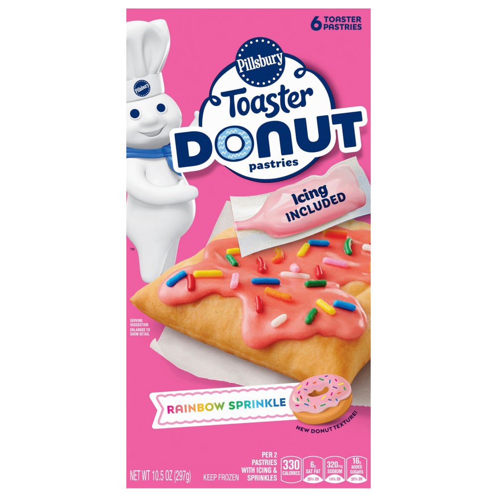 slide 3 of 3, Pillsbury Toaster Strudel Donut Rainbow Sprinkles, 10.5 oz