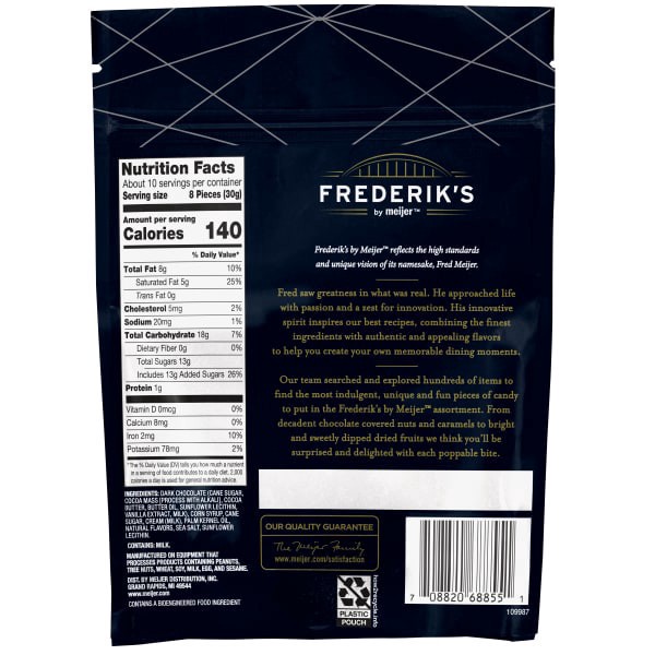 slide 3 of 5, FREDERIKS BY MEIJER Frederik's by Meijer Dark Chocolate Barrel Aged Bourbon Caramels, 11 oz