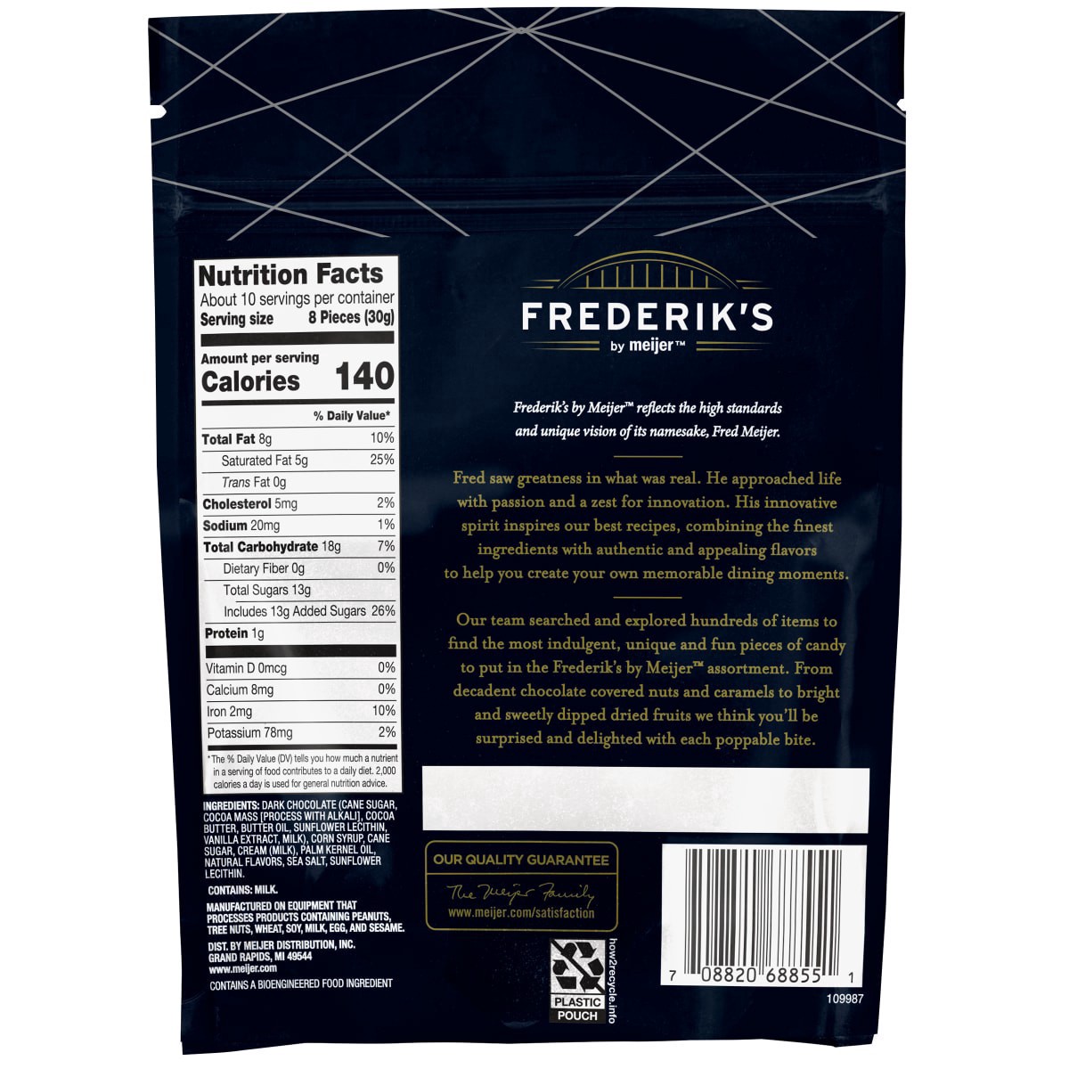 slide 2 of 5, FREDERIKS BY MEIJER Frederik's by Meijer Dark Chocolate Barrel Aged Bourbon Caramels, 11 oz