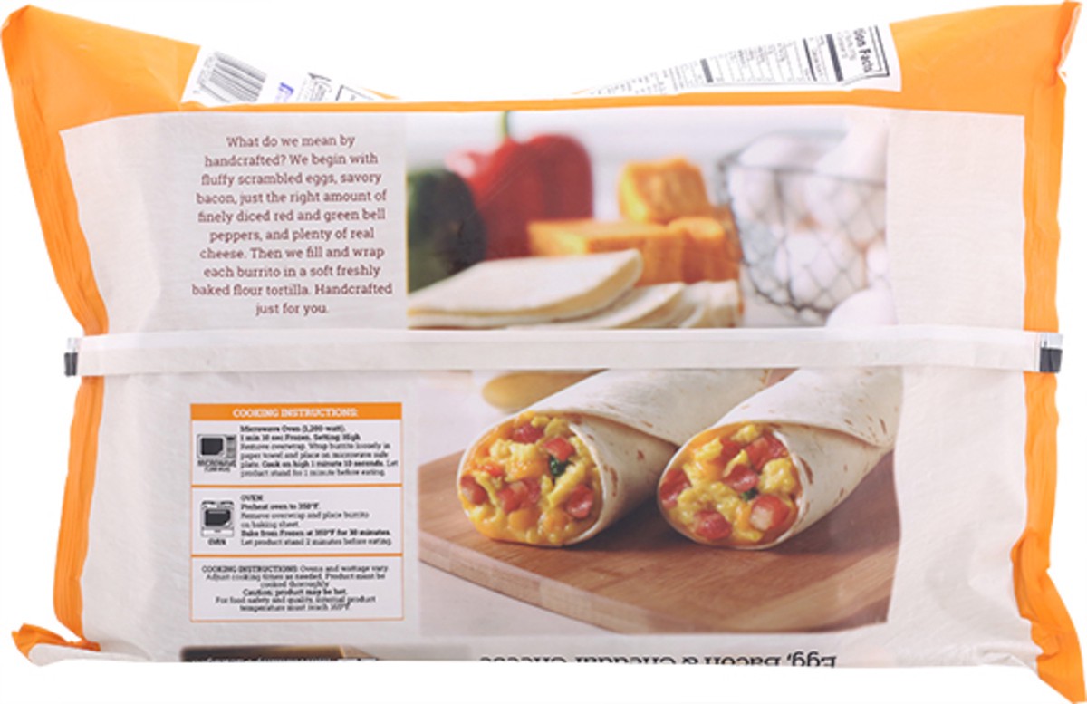 slide 9 of 12, Tina's Cantina Handcrafted Breakfast Burrito Egg Bacon & Cheddar Cheese Burritos, 12 ct; 4 oz