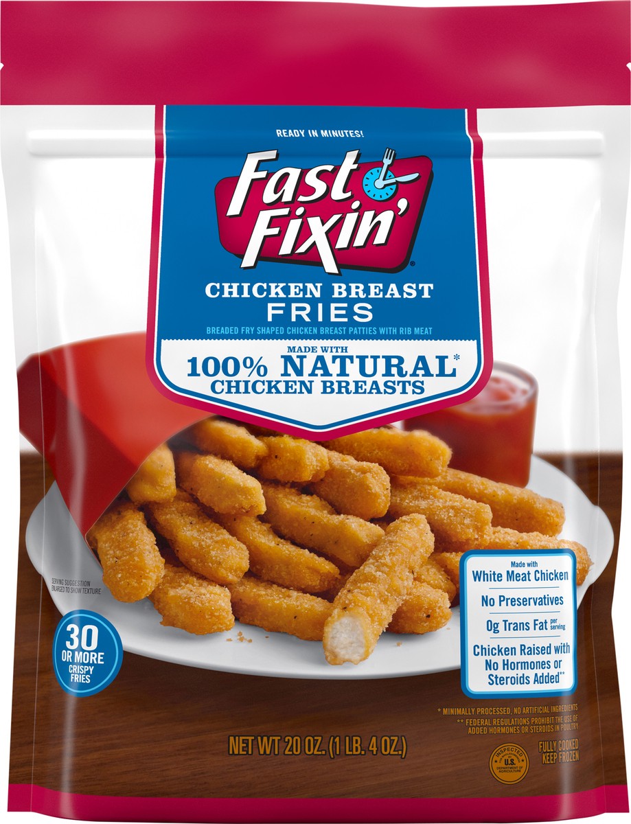 slide 6 of 6, Fast Fixin' Chicken Breast Fries, 20 oz (Frozen), 20 oz