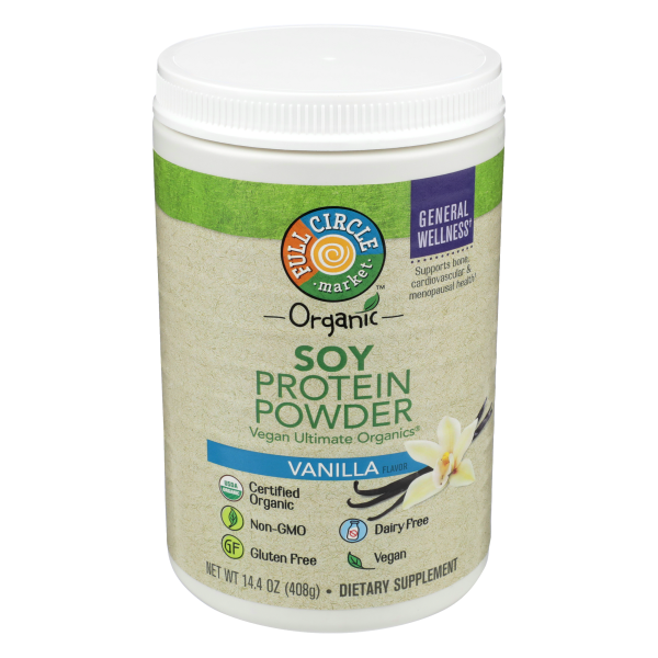 slide 1 of 1, Full Circle Organic Vanilla Soy Protein Powder, 14.4 oz