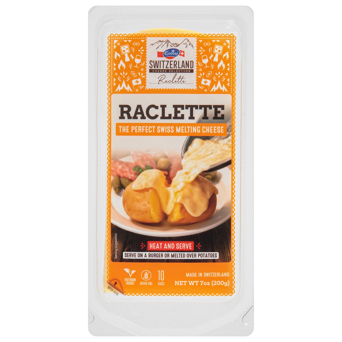 slide 1 of 9, Emmi Raclette Cheese Slices 10 ea, 7 oz