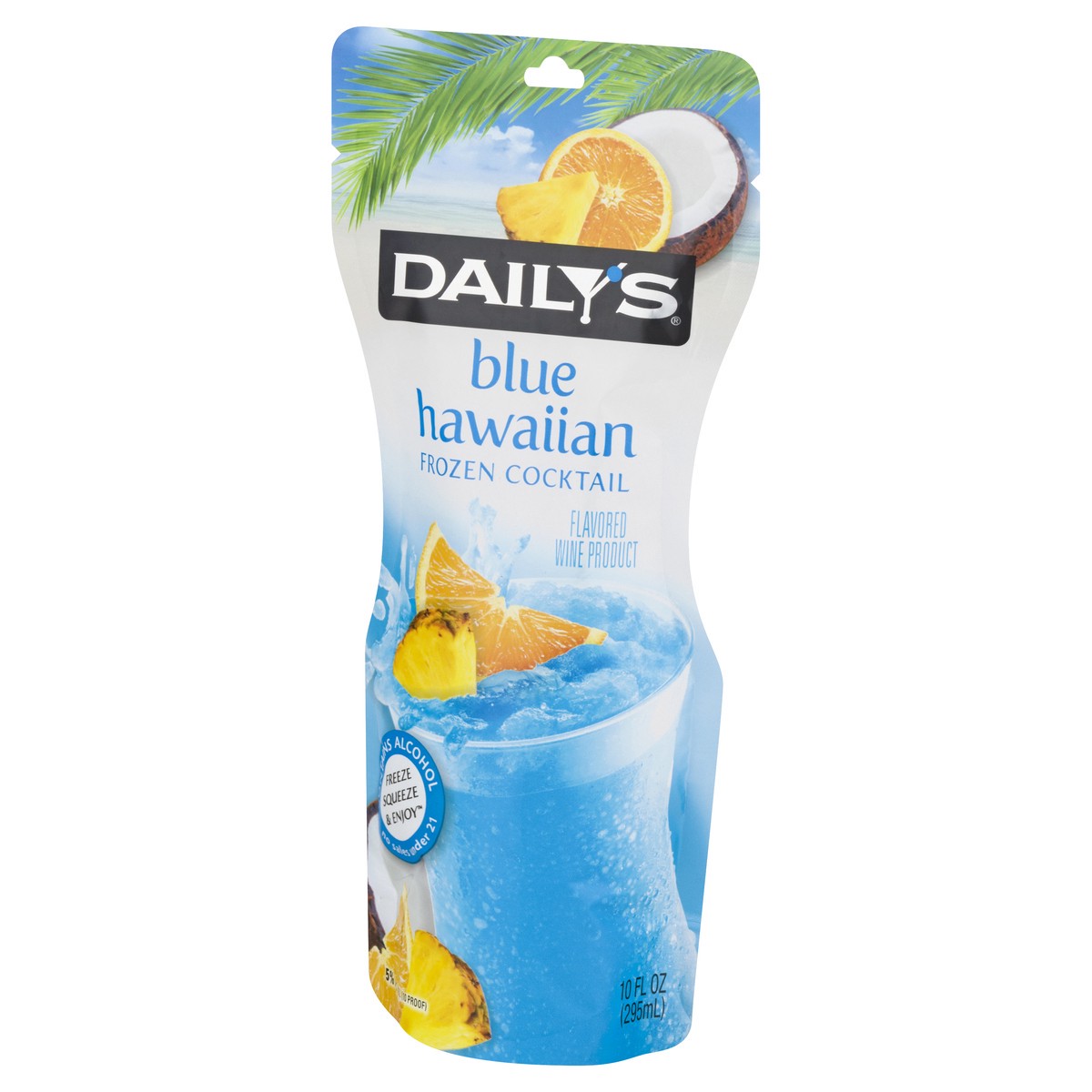 slide 3 of 13, Daily's Blue Hawaiian Ready to Drink Frozen Cocktail, 10 FL OZ Pouch, 10 fl oz