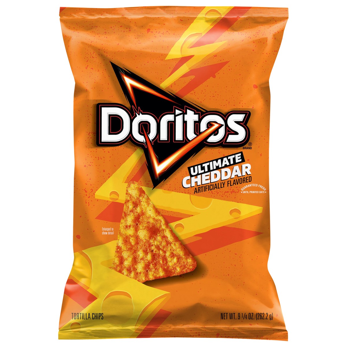 slide 1 of 6, Doritos Tortilla Chips Ultimate Cheddar Artificially Flavored - 9.25 oz, 9.25 oz