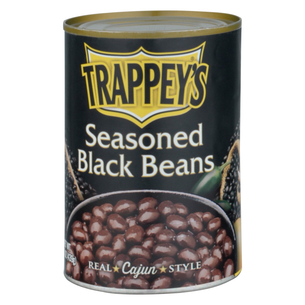 slide 11 of 11, Trappey's Black Beans Seasoned With Olive Oil Onion And Garlic, 15.5 oz