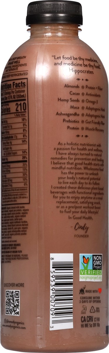 slide 10 of 13, Remedy Organics 100% Plant Based Cacao Essentials Shake 32 fl oz, 1 ct