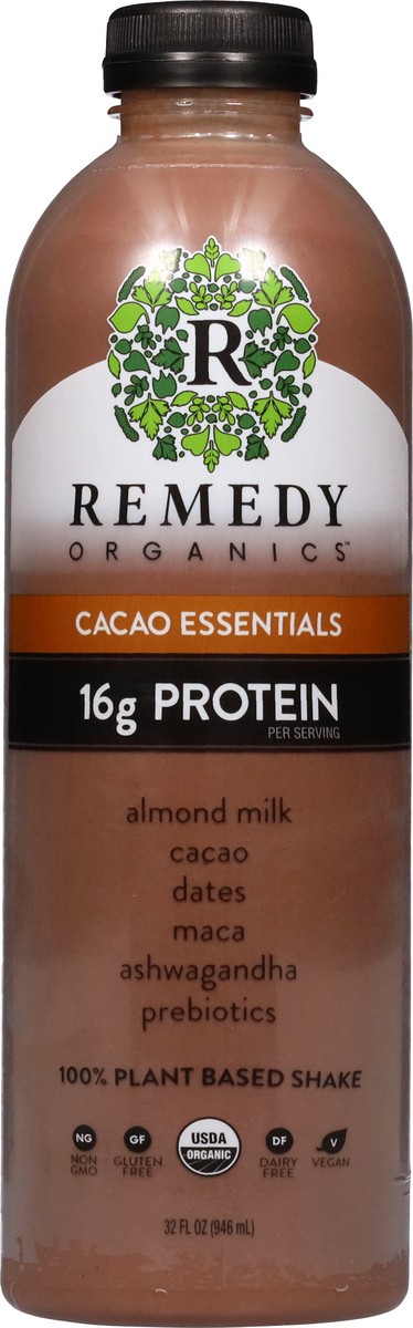 slide 9 of 13, Remedy Organics 100% Plant Based Cacao Essentials Shake 32 fl oz, 1 ct