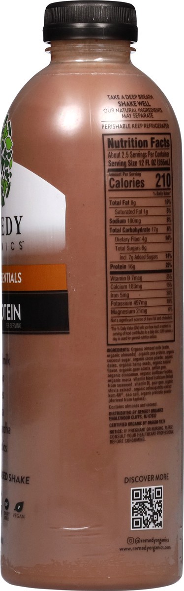 slide 3 of 13, Remedy Organics 100% Plant Based Cacao Essentials Shake 32 fl oz, 1 ct