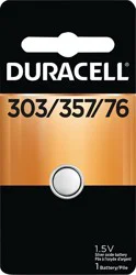 Duracell 303/357 1.5V Silver Oxide Battery, 1/Pack