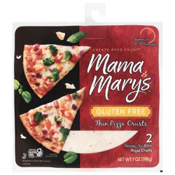 Mama Mary's Gluten Free Thin Pizza Crusts, 2 Count, 7 oz