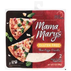 Mama Mary's Gluten Free Thin Pizza Crusts, 2 Count, 7 oz