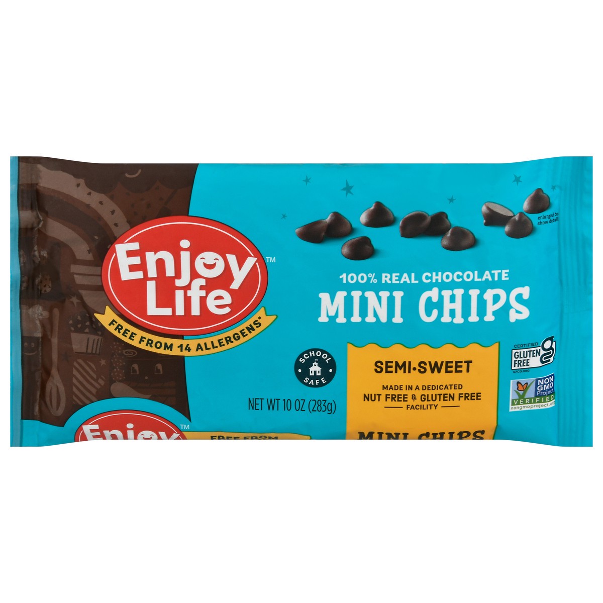 slide 1 of 9, Enjoy Life Semi-sweet Chocolate Mini Chips, 10 oz