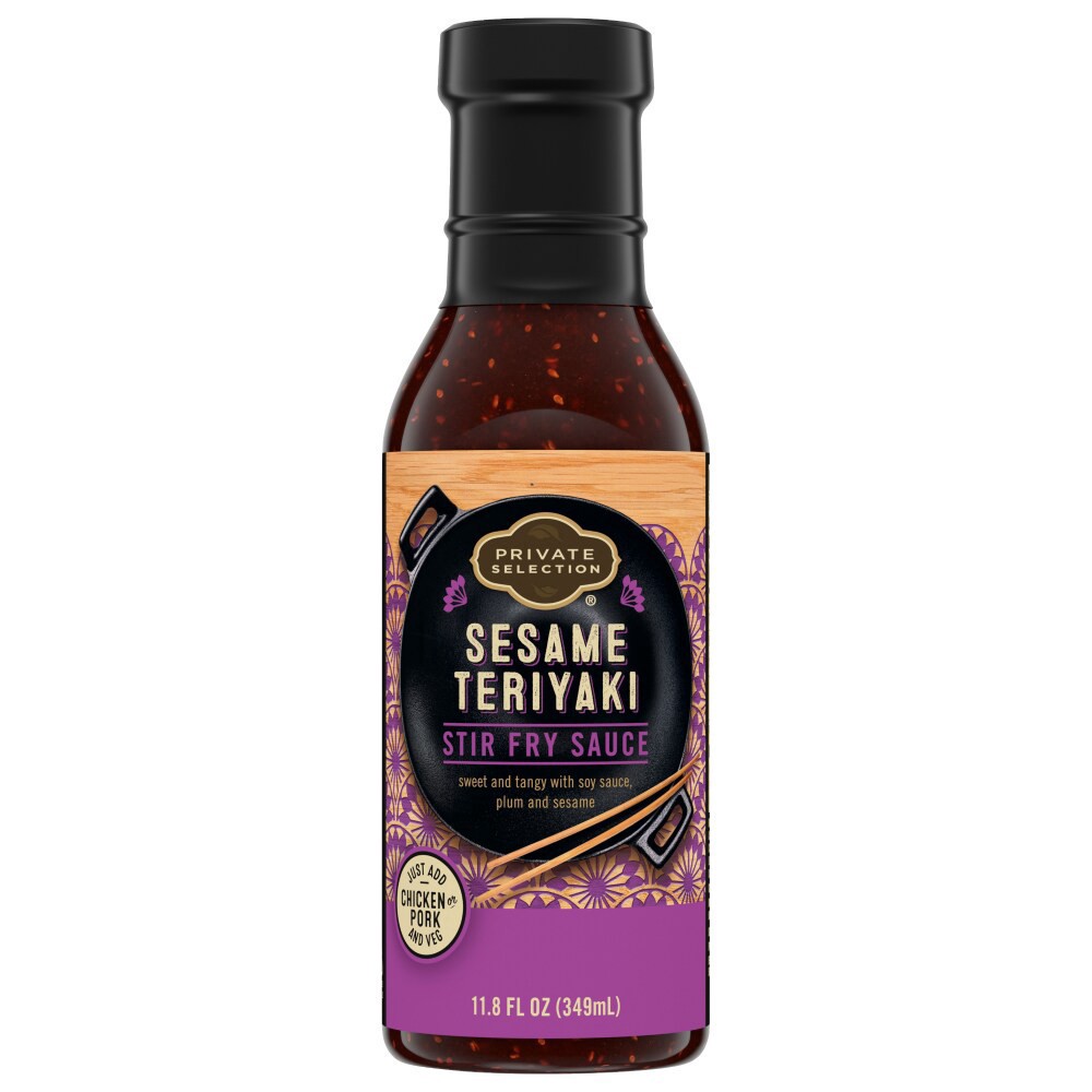 slide 3 of 5, Private Selection® Sesame Teriyaki Stir Fry Sauce, 11.8 fl oz