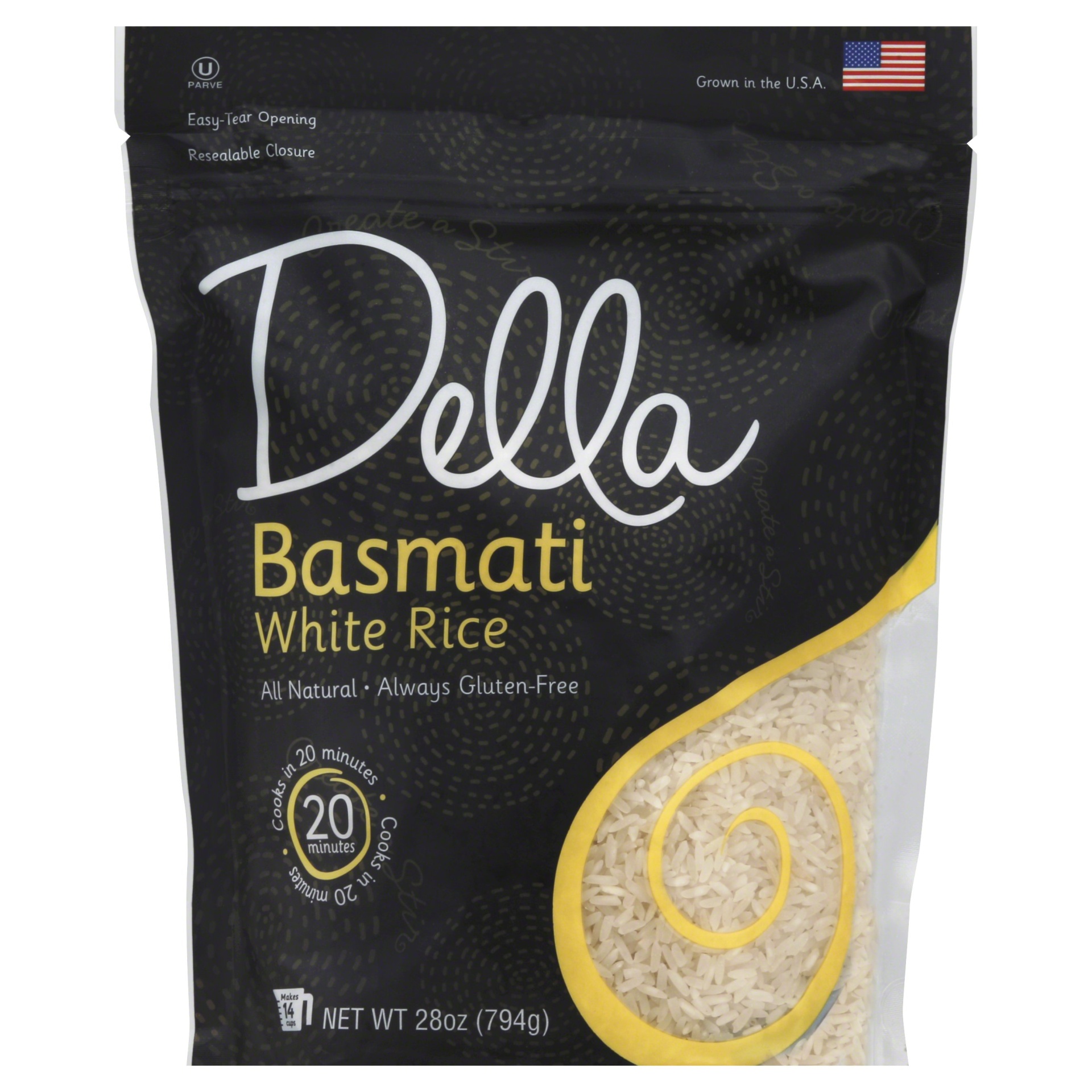 slide 1 of 2, Della Basmati White Rice, 28 oz