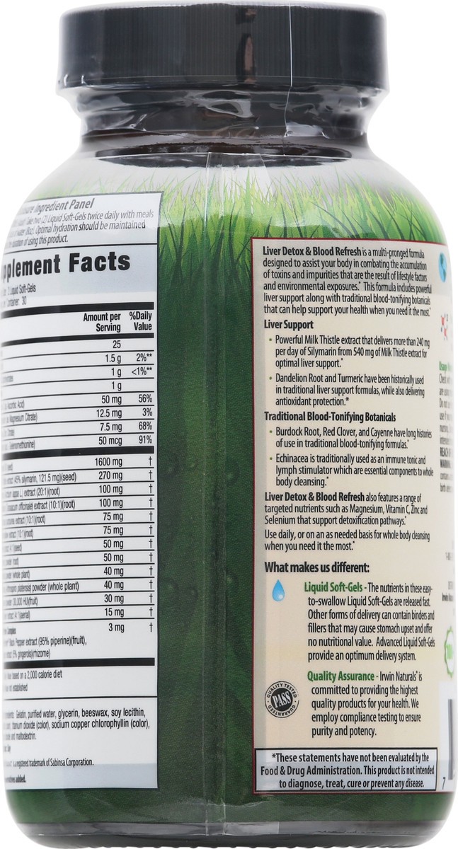 slide 7 of 9, Irwin Naturals Soft-Gels Liver Detox & Blood Refresh 60 ea, 60 ct