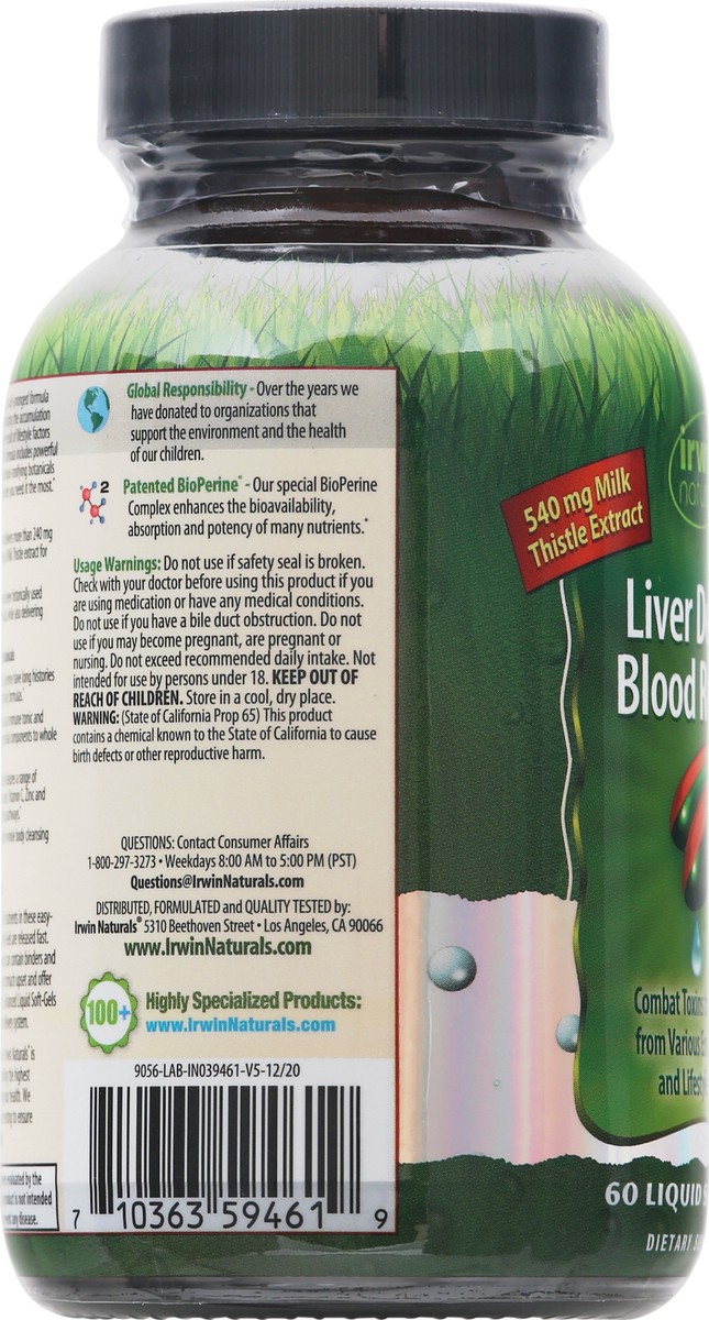 slide 8 of 9, Irwin Naturals Soft-Gels Liver Detox & Blood Refresh 60 ea, 60 ct