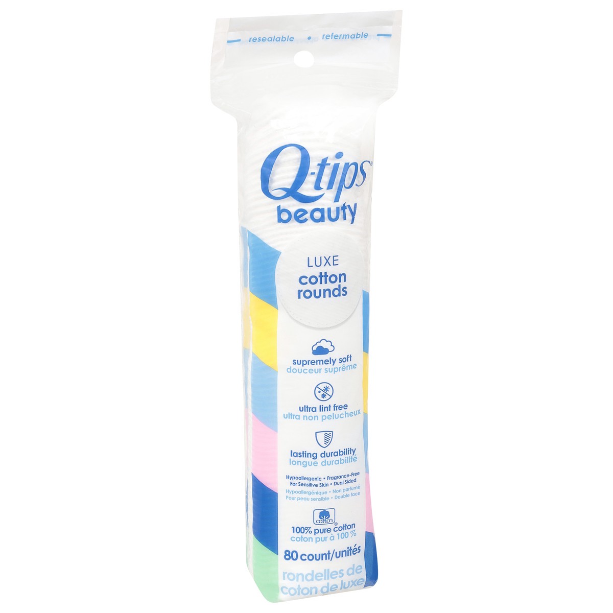 slide 2 of 12, Q-Tips Beauty Cotton Rounds 80 ea, 80 ct