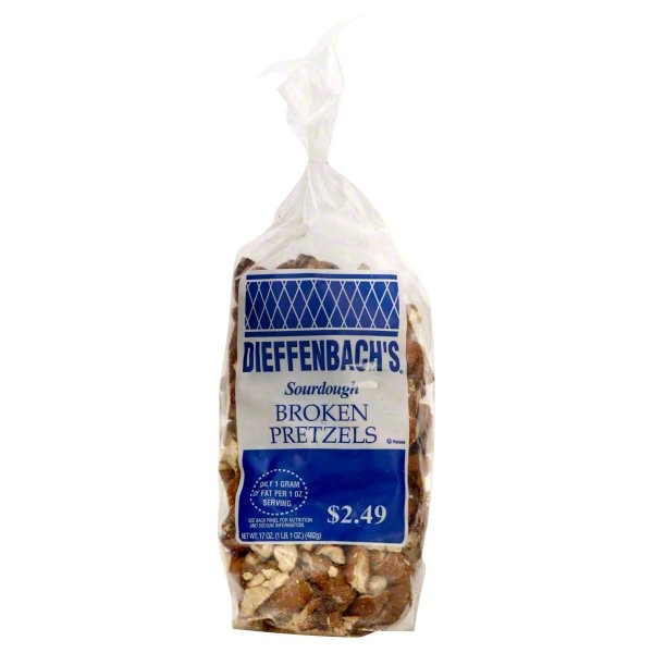 slide 1 of 1, Dieffenbach's Broken Pretzels, 16 oz