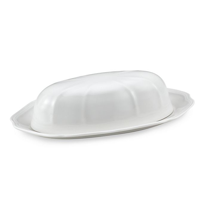 slide 1 of 1, Mikasa Antique White Covered Butter Dish, 1 ct