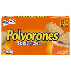 Marinela Polvorones Orange Shortbread Cookies, 8 count, 20.88 oz