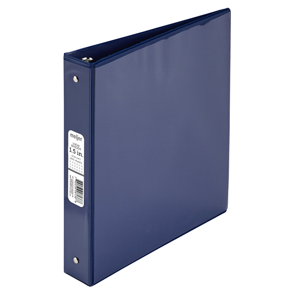 slide 1 of 1, Meijer 1.5'' Royal Blue Econ View Binder, 1 ct