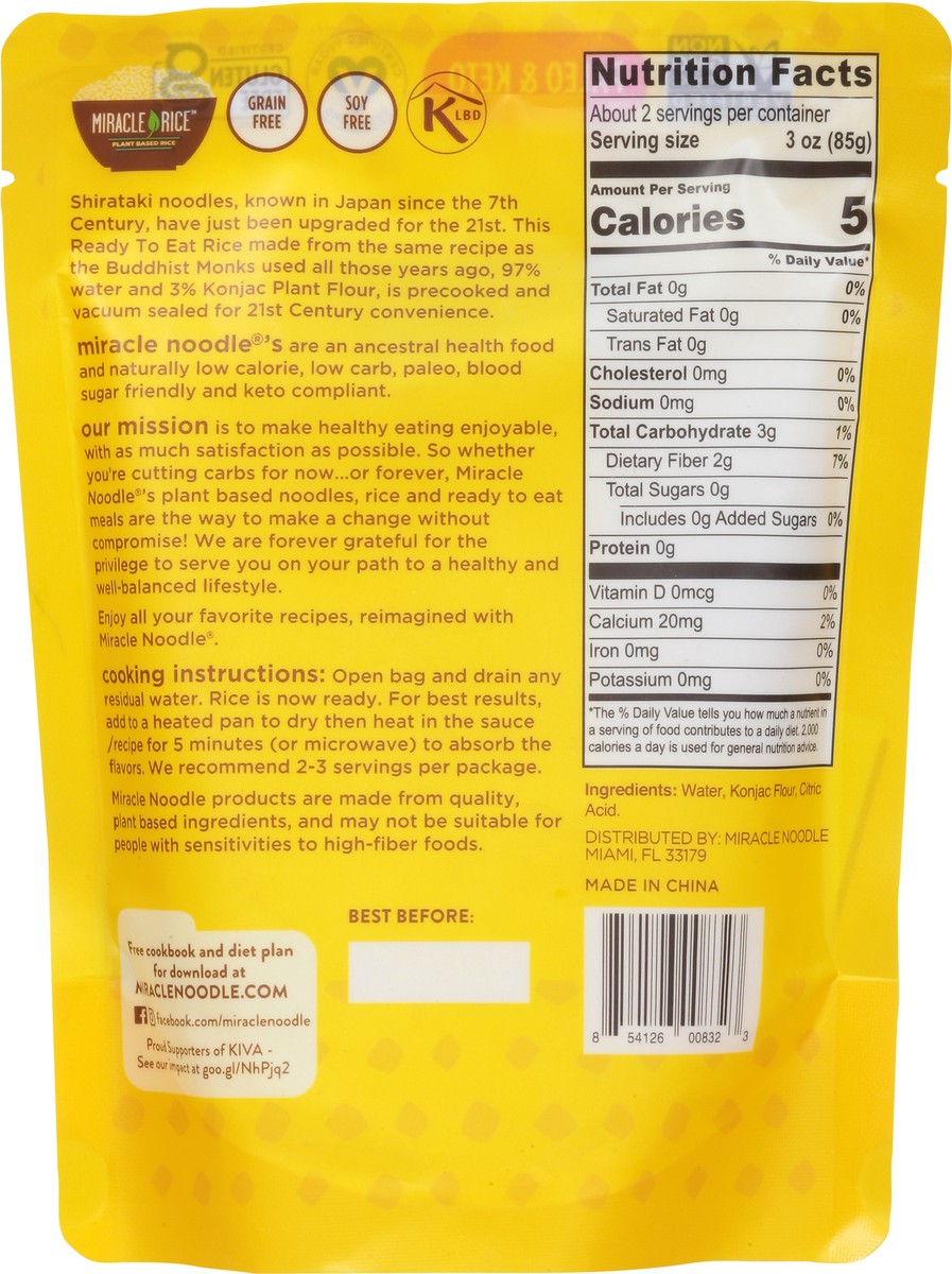 slide 7 of 14, Miracle Noodle Kitchen Ready to Eat Rice 7 oz, 7 oz